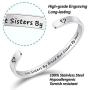 SAM & LORI Bracelet Bangle Cuff for Women Inspirational Personalized Jewelry Mantra Quote Engraved Motivational Birthday Friend Encouragement Present for Her Teen Girls Men with Secret Message