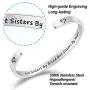 SAM & LORI Bracelet Bangle Cuff for Women Inspirational Personalized Jewelry Mantra Quote Engraved Motivational Birthday Friend Encouragement Present for Her Teen Girls Men with Secret Message