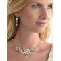 Mariell Freshwater Pearl and Crystal Wedding Jewelry Set for Brides - Handmade Necklace and Earrings