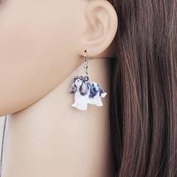 NEWEI Acrylic Sweet Cavalier King Charles Spaniel Dog Earrings Drop Dangle For Women Girl Gift Fashion Jewelry