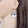 NEWEI Acrylic Sweet Cavalier King Charles Spaniel Dog Earrings Drop Dangle For Women Girl Gift Fashion Jewelry