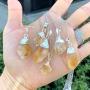 Genuine Sterling Silver Raw Amethyst Citrine Gemstone Necklace 18 inch Healing Crystals Chakra Stones Women Girls Birthday Mothers Gifts