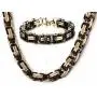 MPRAINBOW Stainless Steel 6MM/8MM Width Punk Cool Bike Motorcycle Link Chain Bracelet & Necklace Sets Gift for Men Women,Hip Hop Jewelry