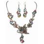 Crystal Necklace and Earring Sets for Women Bridal Bridesmaid Wedding Party Costume Jewelry for Bride Mom Mother Birthday Valentines Day Christmas Gifts