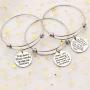 AGR8T Bangle Bracelets Teacher Appreciation Gift Teacher Day Women Jewelry Birthday Gift Stainless Steel 3PCS