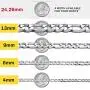 ChainsHouse Figaro Link Chain Bracelet Stainless Steel/Black/18K Gold Plated Wrist Bracelets for Men Women, 6MM-13MM, 7.5''/8.3'', Send Gift Box ChainsHouse Figaro Link Chain Bracelet Stainless Steel/Black/18K Gold Plated Wrist Bracelets for Men Women, 6MM-13MM, 7.5''/8.3'', Send Gift Box