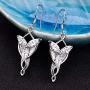 JO WISDOM Women Arwen Evenstar Earrings,925 Sterling Silver Leverback Dangle & Drop Earrings with 5A Cubic Zirconia,Elvish Jewelry for Women