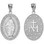 Fine 925 Sterling Silver Miraculous Medal Of Blessed Virgin Mary Catholic Charm Pendant Fine 925 Sterling Silver Miraculous Medal Of Blessed Virgin Mary Catholic Charm Pendant