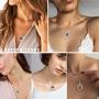 Hipunk Constellation Necklace Iced Out 18k Gold Plated 12 Zodiac Sign Pendant Horoscope Astrology Star Birthday Jewelry SP0068