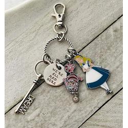 Alice in Wonderland Key Chain with Gift Packaging Alice in Wonderland Jewelry KeyChain Lover
