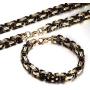 MPRAINBOW Stainless Steel 6MM/8MM Width Punk Cool Bike Motorcycle Link Chain Bracelet & Necklace Sets Gift for Men Women,Hip Hop Jewelry
