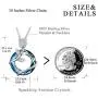 Rose Flower Necklace Sterling Silver Love Jewelry Gifts for Mom Wife Grandma Girlfriend on Birthday Anniversary