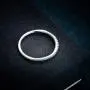 HAFEEZ CENTER 1.5mm V Shape Curved Petite Half Eternity Moissanite Wedding Band, 1/10 cttw HAFEEZ CENTER 1.5mm V Shape Curved Petite Half Eternity Moissanite Wedding Band, 1/10 cttw