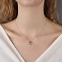 ESUE Fashion Dolphin Mermaid Jewelry for Girls Synthetic Crystal Mermaid Necklace for Women