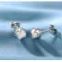GEMSME Opal Halo Cubic Zirconia Stud Earrings Hypoallergenic Jewelry for Women Girls
