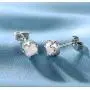 GEMSME Opal Halo Cubic Zirconia Stud Earrings Hypoallergenic Jewelry for Women Girls