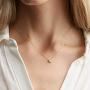 Ldurian Layered Necklace, Set of 2, Choker Chain with Disc Y Bar Pendant, Layering Drop Lariat for Women, Dainty Minimalist Jewelry (14K Gold Plated)