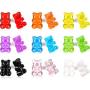 18 Pairs Plastic Post Earrings Cute Bear Earring Set Pendant Earrings for Women