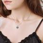 ROMANTIC WORK Heart Shape Locket Necklace That Holds Pictures Sterling Silver Photo Pendant Jewelry Memory Gift for Women, 18''+2'' Extension Rolo Chain