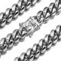 Aiyidi 6/8/10/12/14/16/18mm Heavy Mens Necklace Hip Hop Cuban Link Chain for Men Women Stainless Steel Silver Tone Necklace Bracelet Jewelry Aiyidi 6/8/10/12/14/16/18mm Heavy Mens Necklace Hip Hop Cuban Link Chain for Men Women Stainless Steel Silver Tone Necklace Bracelet Jewelry