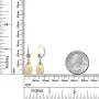 Gem Stone King 925 Sterling Silver Briolette Citrine Womens Drop Earrings 10.00 Ctw Gemstone Birthstone