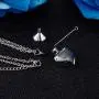 Fanery Sue Personalized Text Engraving Heartshape Urn Pendant Necklace Memorial Keepsake Customized Cremation Jewelry for Ashes