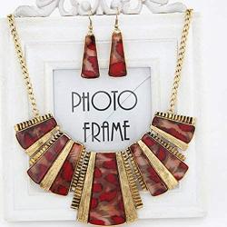FENICAL Women Alloy Vintage Leopard Necklace and Earring Set Jewellry Set Leopard