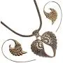 Bali Ethnic Handmade Sterling Silver set Necklace Pendant Earrings 11