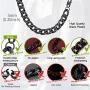 FaithHeart Mens Curb Link/Figaro Chain Necklace, 3/5/8/9/12 MM Width 16-32 Inch Length Personalized Necklaces, Hip-Hop Strong Stainless Steel Sturdy Chains (Send Gift Box)