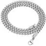 The Bling Factory 4mm High-Polished Stainless Steel Square Box Chain Necklace The Bling Factory 4mm High-Polished Stainless Steel Square Box Chain Necklace