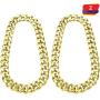 Tatuo 2 Pieces Big Hip Hop Gold Color Chain Chunky Chain Necklace for Men, Faux Gold Chain for Costume Jewelry Rapper 90s Punk Style (32 Inch Chunky Necklace)
