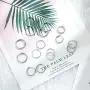 3 Pairs 10-20mm Small Sterling Silver Hypoallergenic Cartilage White Yellow Gold Helix Mini Silver Hoop Tragus Earrings Set for Sensitive Ears for Women Girls Men Nose Lip Rings