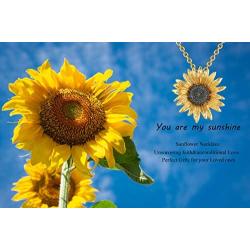 luomart Flower Edelweiss Pendant Necklace&Earrings,Sunflower Daisy Necklaces Jewelry Gift for Women Girls