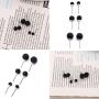 MISS RIGHT Hypoallergenic Lava Beads Ball Earrings Necklace, Lava Rock Stone Stud Dangle Hoop Earrings Dainty Thin Chain Diffuser Necklaces for Women Men Jewelry Gifts