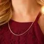 Lifetime Jewelry 2mm Twister Weave Chain Necklace for Women & Men 24k Gold Plated
