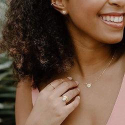 AllenCOCO Round White Opal Adorned Sunburst 14k Gold Plated Necklace/Opal Necklaces for Women