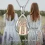 BEBEWO 10K 14K 18K Gold Sister Pendant Necklace, Female Friendship Gold Necklace Jewelry for Best Friend/Women/Sister/Birthday BEBEWO 10K 14K 18K Gold Sister Pendant Necklace, Female Friendship Gold Necklace Jewelry for Best Friend/Women/Sister/Birthday