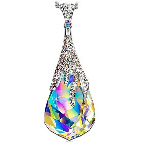 Kate Lynn Gifts for Her Valentines Day Colorful Droplets Pendant Necklaces for Women Crystal Jewelry for Teen Girl Daughter 17.5''+2.0'' with Gift Box, Soft Cloth Kate Lynn Gifts for Her Valentines Day Colorful Droplets Pendant Necklaces for Women Crystal Jewelry for Teen Girl Daughter 17.5''+2.0'' with Gift Box, Soft Cloth