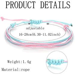 Subiceto 12 Pieces Multicolor String Handmade Braided Bracelet Strand Waterproof Bohemian Bracelets for Women Boho Handcrafted Jewelry Set