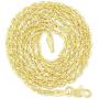Nuragold 10k Yellow Gold 2mm Diamond Cut Rope Chain Pendant Necklace, Womens Mens Jewelry Lobster Lock 16'' 18'' 20'' 22'' 24''