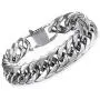 Hermah Heavy Mens Bracelet Chain 316L Stainless Steel Silver Gold Black Color Punk Double Curb Cuban Rombo Link 10/15mm 7-11inch Hermah Heavy Mens Bracelet Chain 316L Stainless Steel Silver Gold Black Color Punk Double Curb Cuban Rombo Link 10/15mm 7-11inch