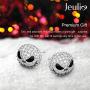 Jeulia 1.5 Carat Nightmare Earrings Jack Skellington Stud Earrings for Women Men Diamond 925 Sterling Silver Earrings Halloween Jewelry Romantic Jewelry Gift for Her Christmas Birthday Gift