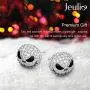 Jeulia 1.5 Carat Nightmare Earrings Jack Skellington Stud Earrings for Women Men Diamond 925 Sterling Silver Earrings Halloween Jewelry Romantic Jewelry Gift for Her Christmas Birthday Gift