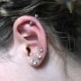 Adramata 7 Pairs 20G Cartilage Earring for Women Men Tragus Stud Earrings Shiny CZ 2-8MM