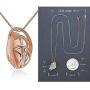 EMESLY 18K Rose Gold Plated Necklace/Earrings; Embellished with Premium Crystals, Nickel & Lead Free, Hypoallergenic Long Lasting Finish; Perfect Jewelry Gift for Women & Girls