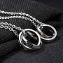 Fate Love His and Her Heart Key Matching Puzzle Stainless Steel Couples Necklace Valentines Day