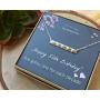EFYTAL 50th Birthday Gifts for Women, 925 Sterling Silver Five CZ Bar Necklace For Her, 5 Decade Jewelry 50 Years Old