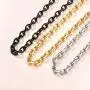 FindChic Thick Anchor Chain Necklace for Women Men 18K Gold Plated/Stainless Steel/Black 9MM 18inch Chunky Rolo Link Chains for Boys