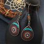LAIMALA 7 Pairs Vintage Bohemian Earrings Set Retro Rhinestone Earrings Boho Dangle Drop Earrings Statement Long Boho Drop Earrings for Women Girls Jewelry Set Gifts