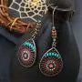 LAIMALA 7 Pairs Vintage Bohemian Earrings Set Retro Rhinestone Earrings Boho Dangle Drop Earrings Statement Long Boho Drop Earrings for Women Girls Jewelry Set Gifts